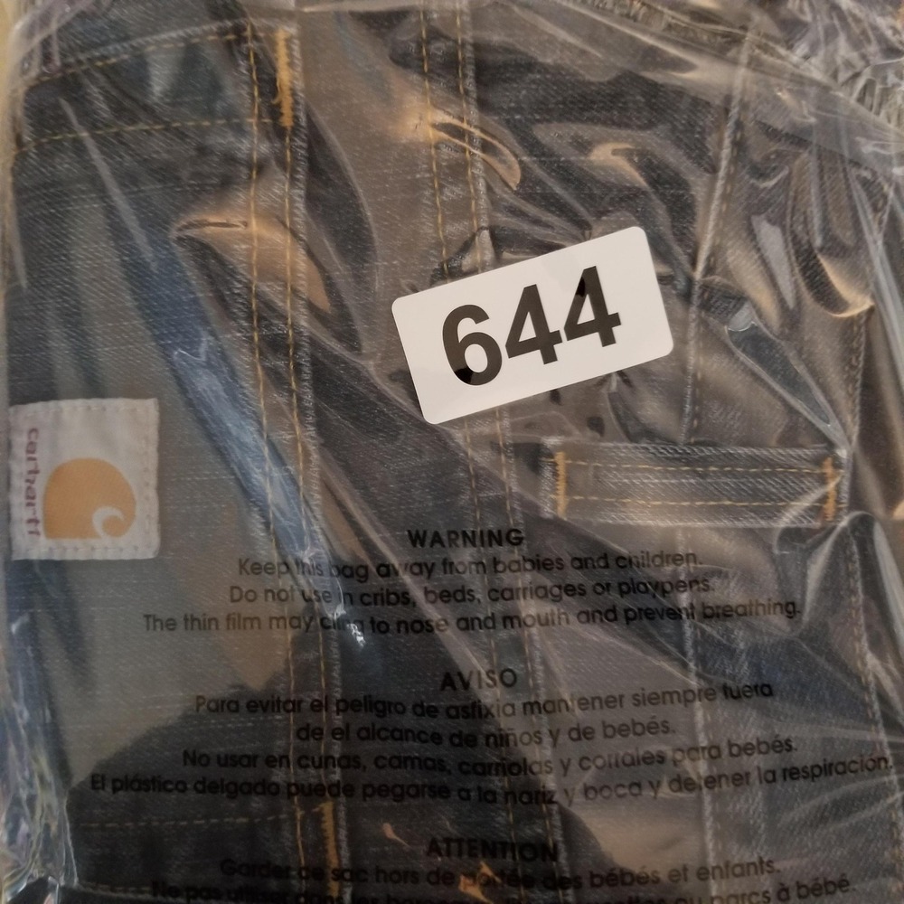 Carhartt Mens Relaxed Fit Straight Leg Dark Wash Denim Jeans 32x29 Workwear - Picture 10 of 10